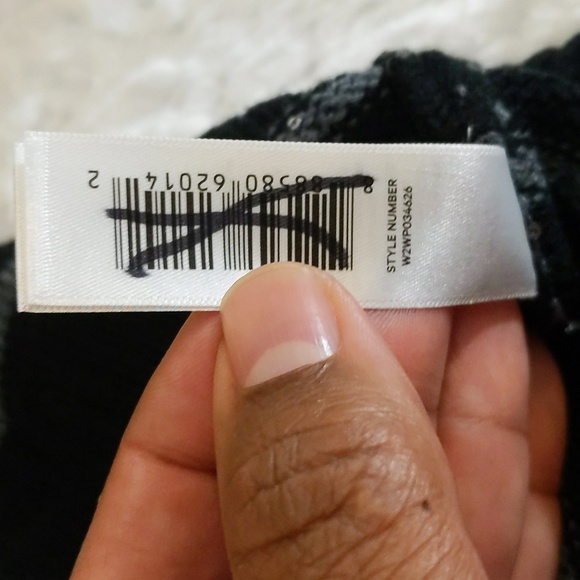 Joe Fresh| NWT Black Silver Striped Sweater With Sparkly Sequined Effect - Picture 16 of 16